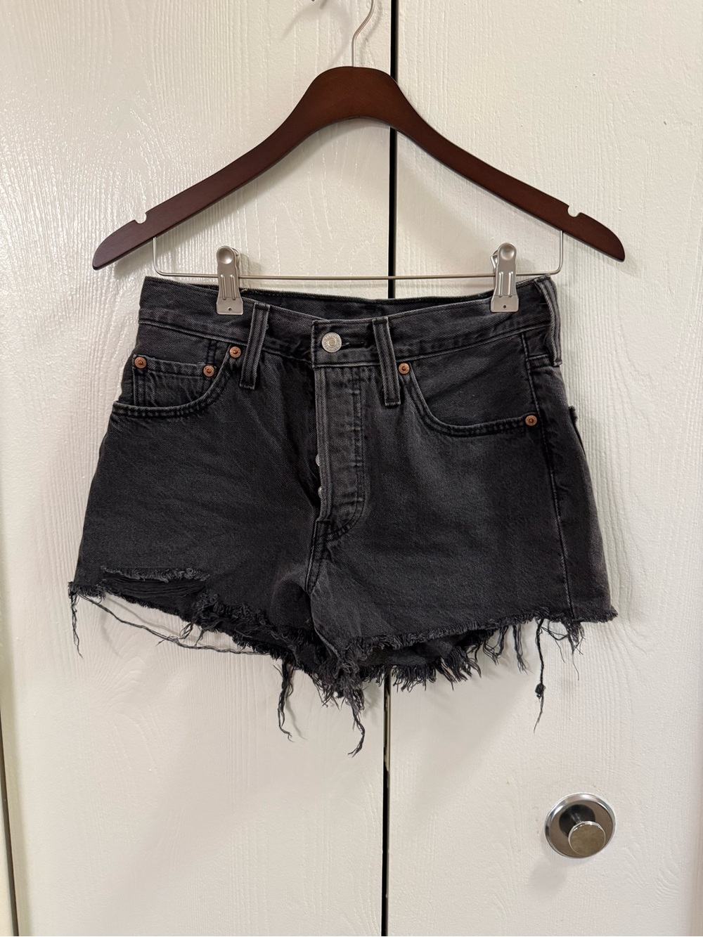 Levi’s 501 Original Black Distressed Denim - Women's High-Rise